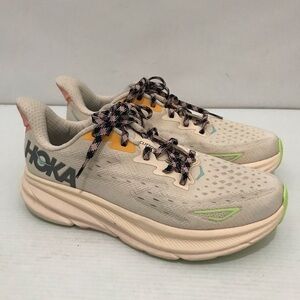 Hoka Athletic Shoes in Cream and Orange